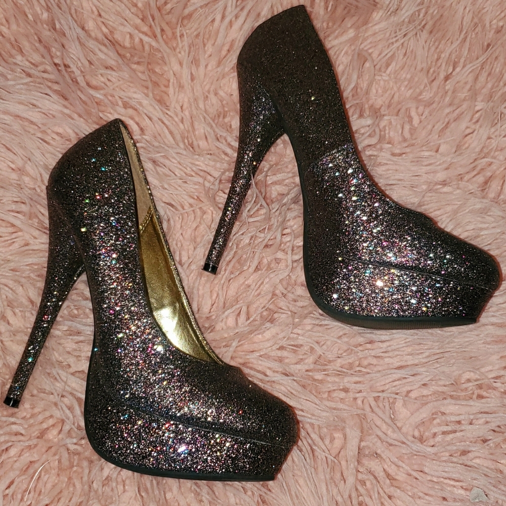 Glitter Platform Stilettos